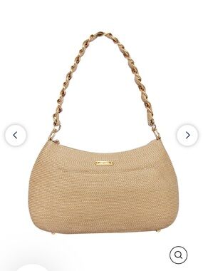 Eric Javits Woven Shoulder Bag with Gold Chain Strap